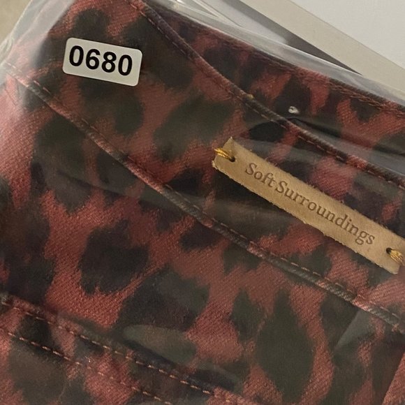 Soft Surroundings Womens The Ultimate High Rise Leopard Skinny Jeans Size‎ 6 - Picture 11 of 11